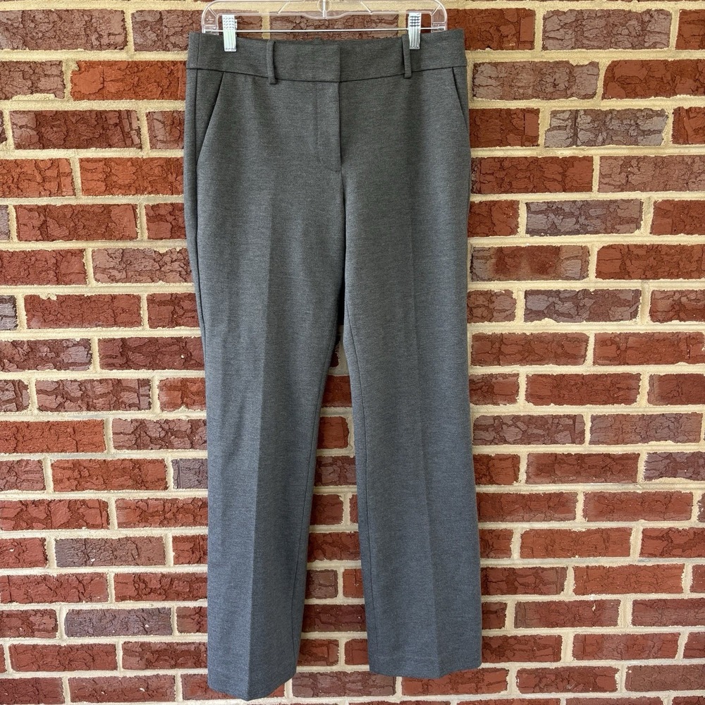 Talbots Soho Dress Pants Women's 6 Dark Gray Ponte Knit Straight Leg Office Wear